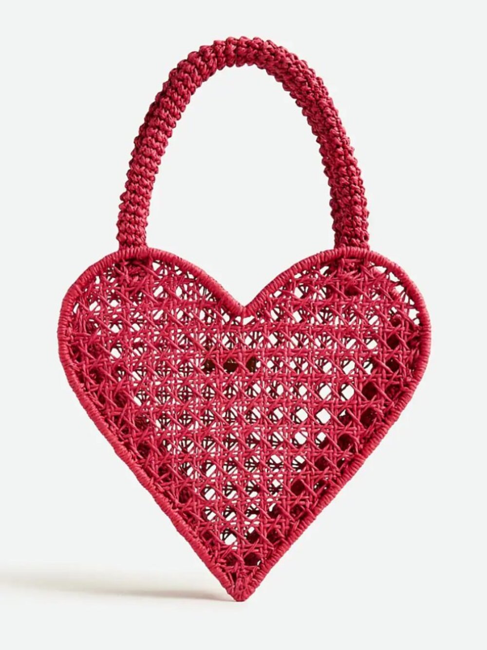 J.Crew heart straw bag new with tags - Picture 1 of 4